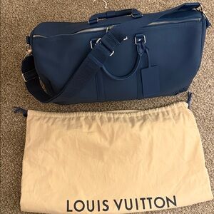 NWT Louis Vuitton M23727 Keepall Bandoulière 50 -BLEU ATLANTIQU